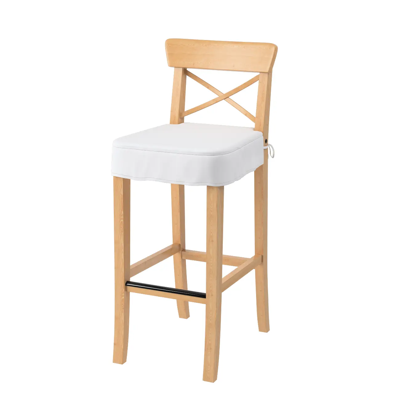 Dekoria Sedák na židli IKEA Ingolf - barová, bílá, barová židle Ingolf, Loneta, 133-02