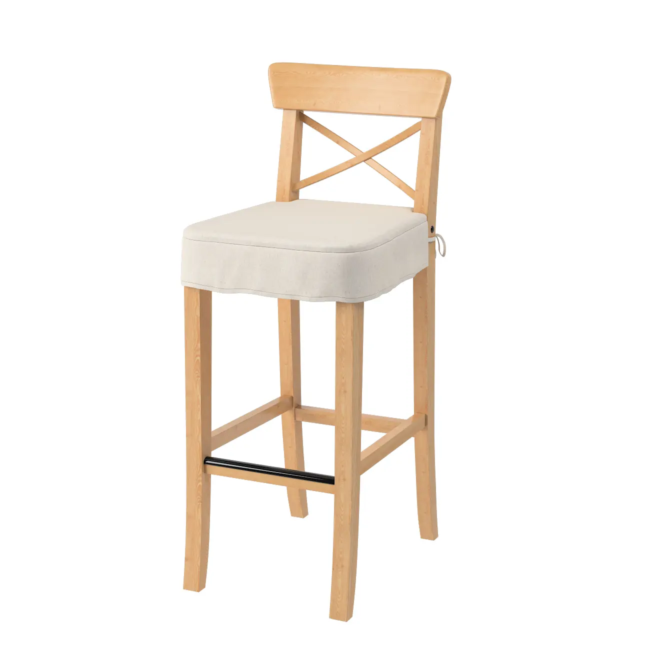Dekoria Sedák na židli IKEA Ingolf - barová, světle šedá směs, barová židle Ingolf, Loneta, 133-65