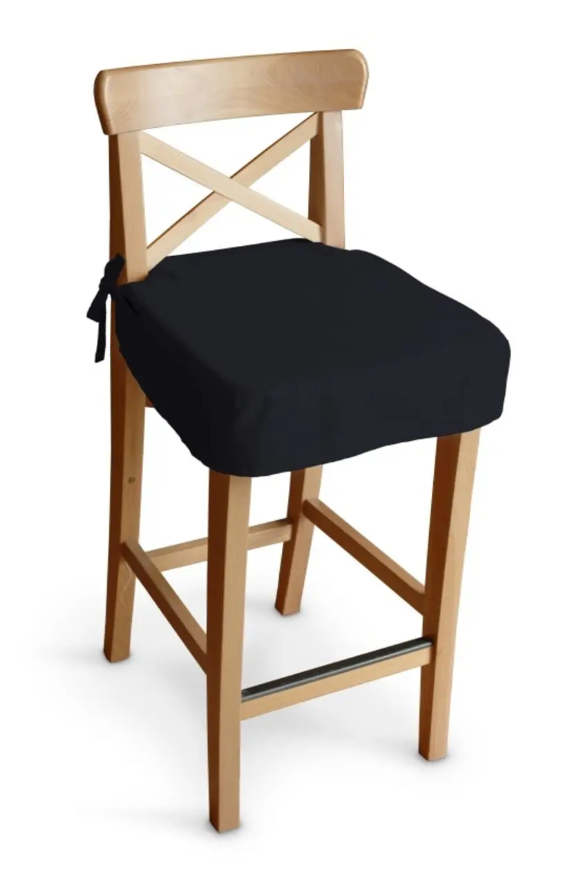Dekoria Sedák na židli IKEA Ingolf - barová, černá, barová židle Ingolf, Loneta, 133-06
