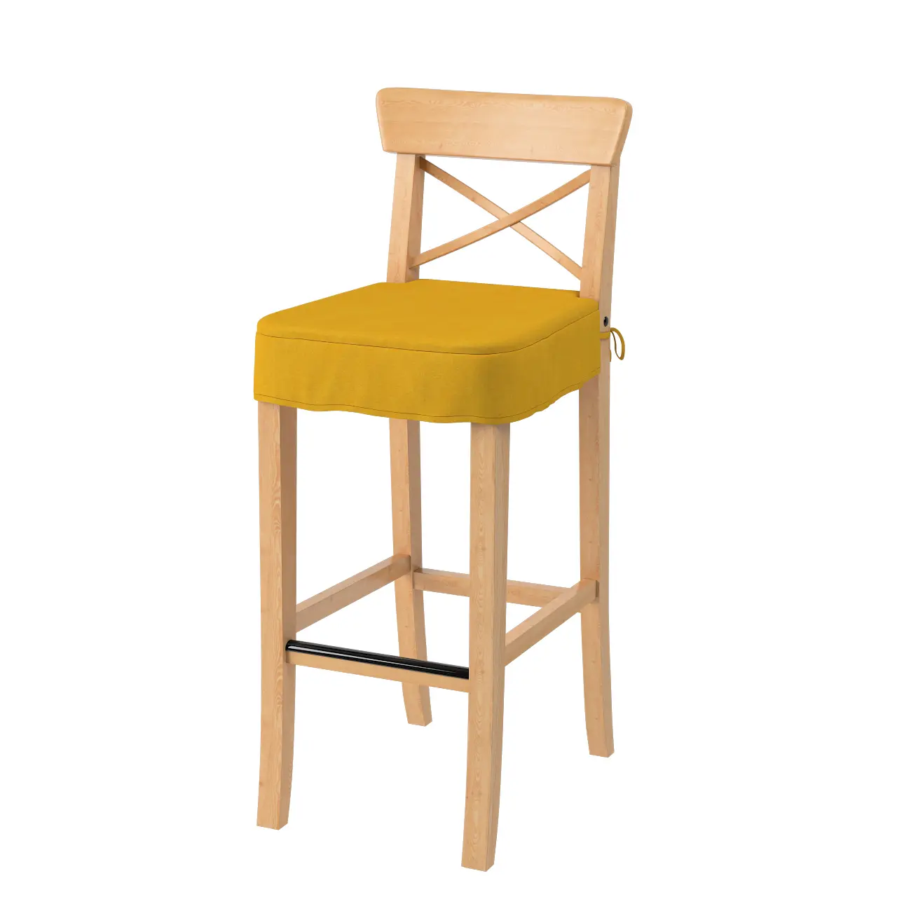 Dekoria Sedák na židli IKEA Ingolf - barová, hořčicový šenil, barová židle Ingolf, Etna, 705-04