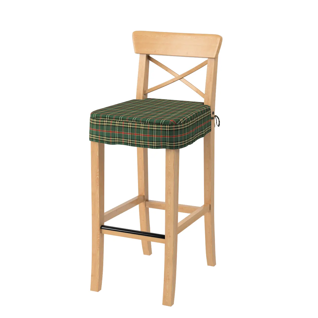 Dekoria Sedák na židli IKEA Ingolf - barová, kostka teleno-červená, barová židle Ingolf, Quadro, 142-69