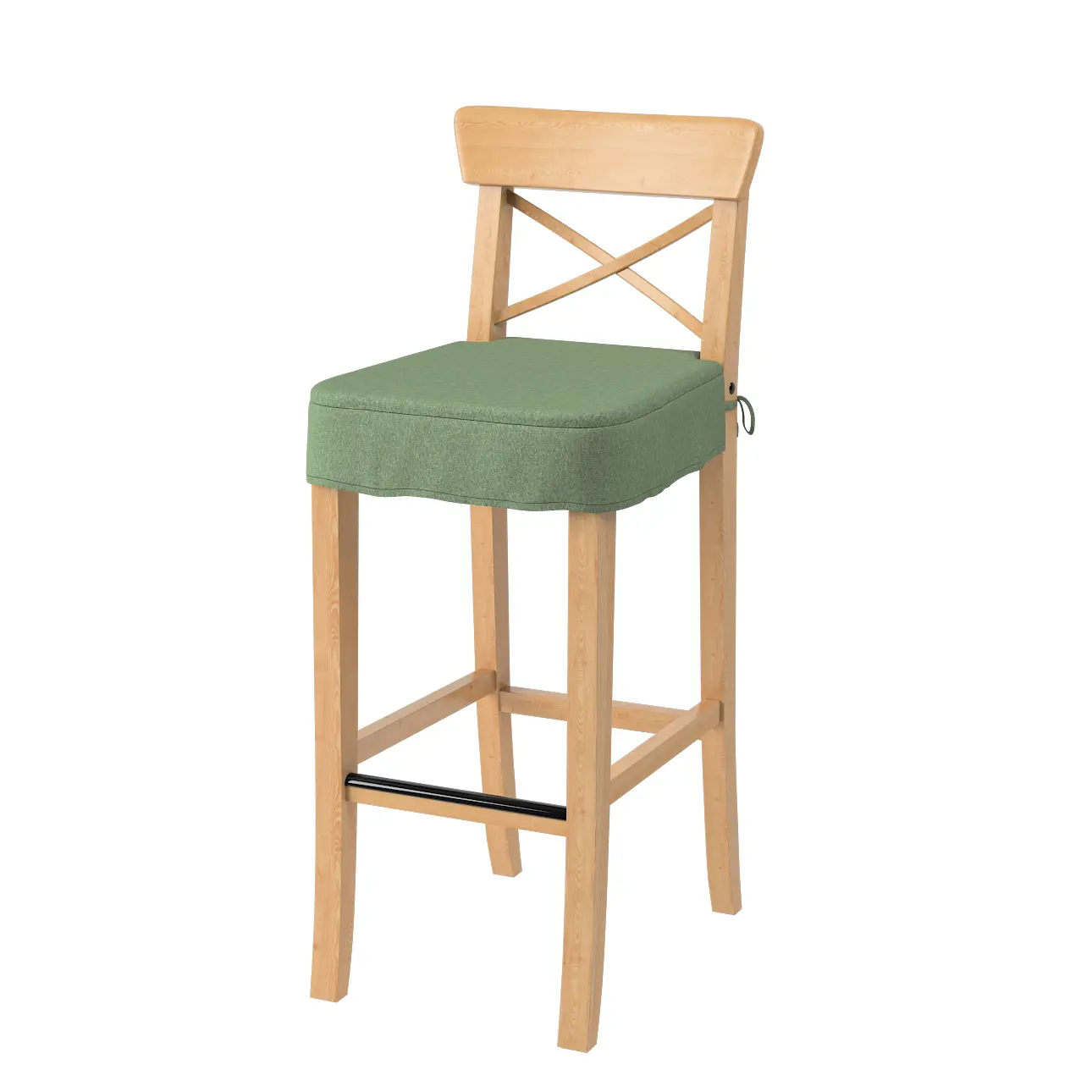 Dekoria Sedák na židli IKEA Ingolf - barová, zelený melanž, barová židle Ingolf, Amsterdam, 704-44
