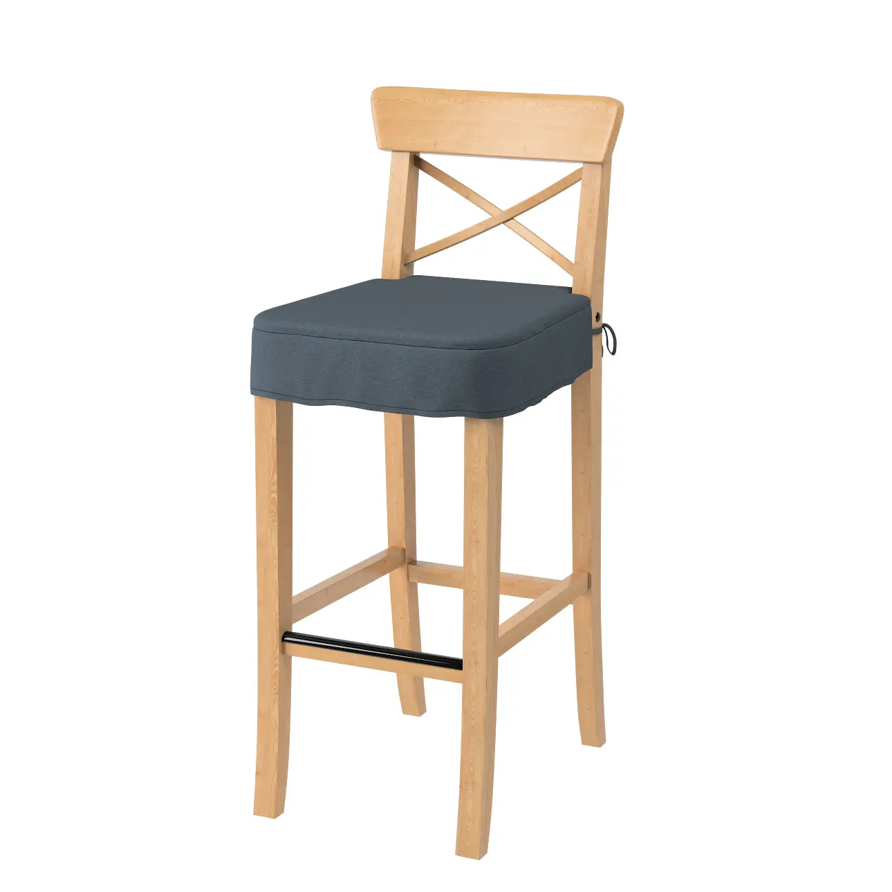Dekoria Sedák na židli IKEA Ingolf - barová, šedo-modrá, barová židle Ingolf, Etna, 705-30