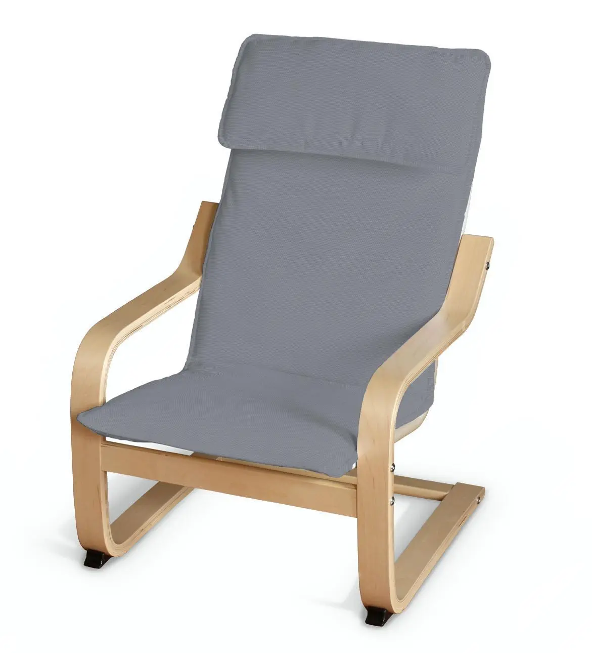 Dekoria Sedák na dětské křeslo IKEA Poäng, šedá, Poäng - dětské křeslo, Cotton Panama, 702-46