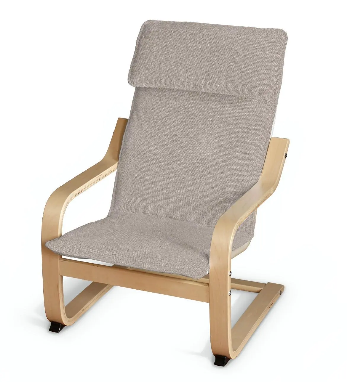 Dekoria Sedák na dětské křeslo IKEA Poäng, šedo-béžová, Poäng - dětské křeslo, Etna, 705-09
