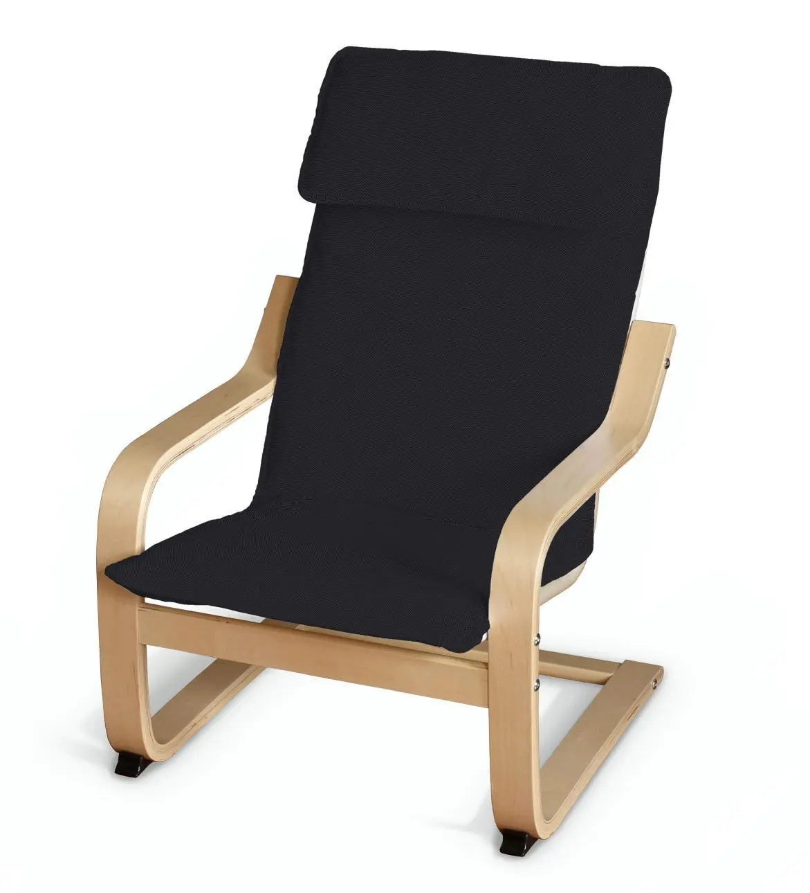 Dekoria Sedák na dětské křeslo IKEA Poäng, černá, Poäng - dětské křeslo, Etna, 705-00