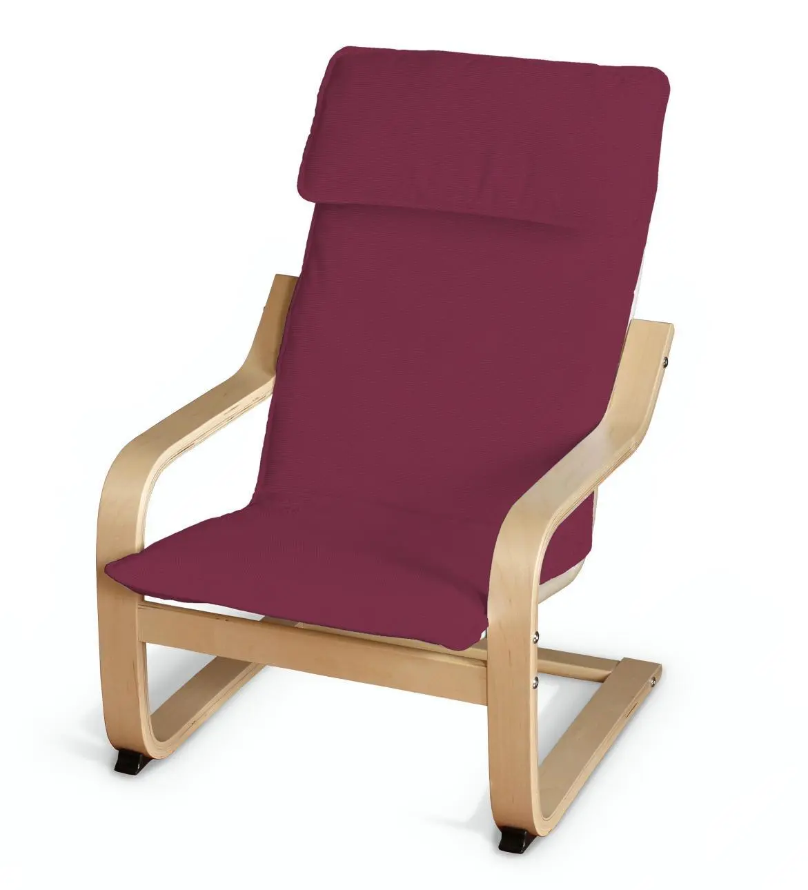 Dekoria Sedák na dětské křeslo IKEA Poäng, švestková, Poäng - dětské křeslo, Cotton Panama, 702-32
