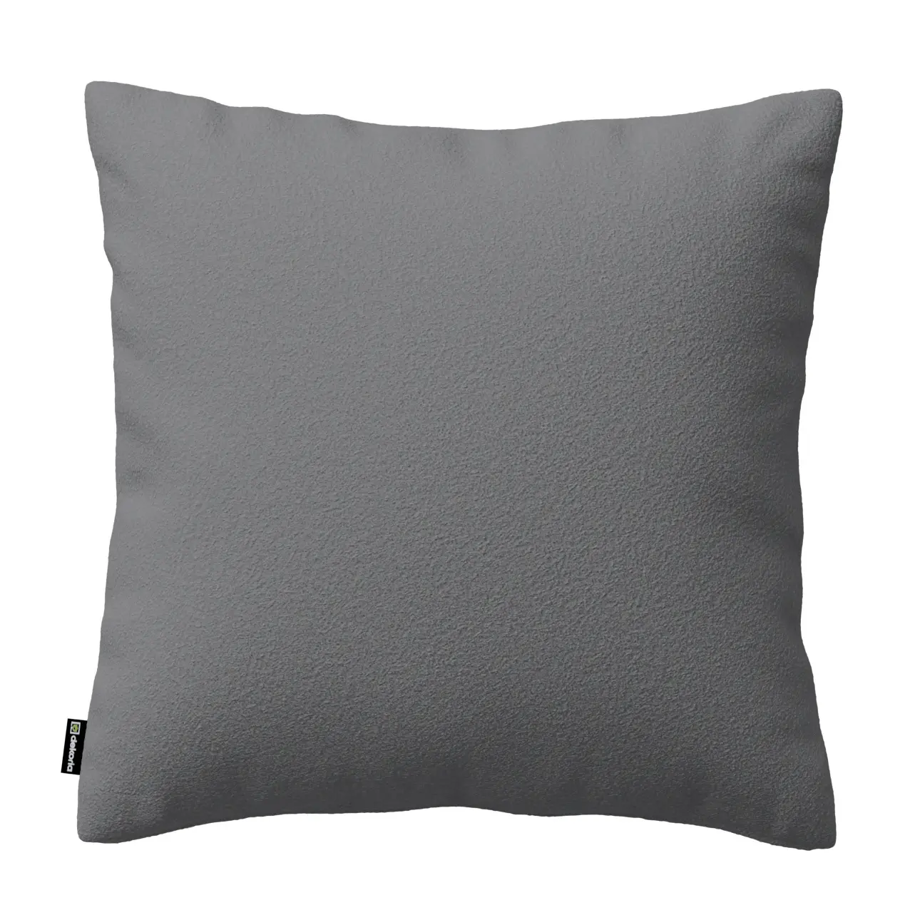 Dekoria Kinga - potah na polštář jednoduchý, tmavě šedá, 50 x 50 cm, Boucle Teddy, 702-83