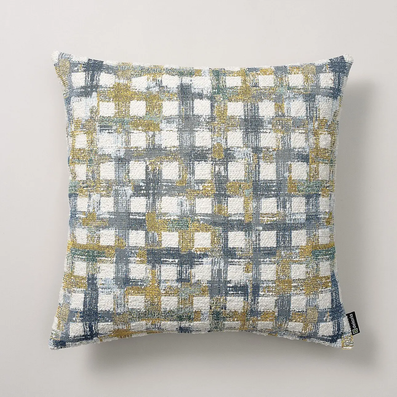 Dekoria Kinga - potah na polštář jednoduchý, modrožlutá, 50 x 50 cm, Cosy Home, 145-16