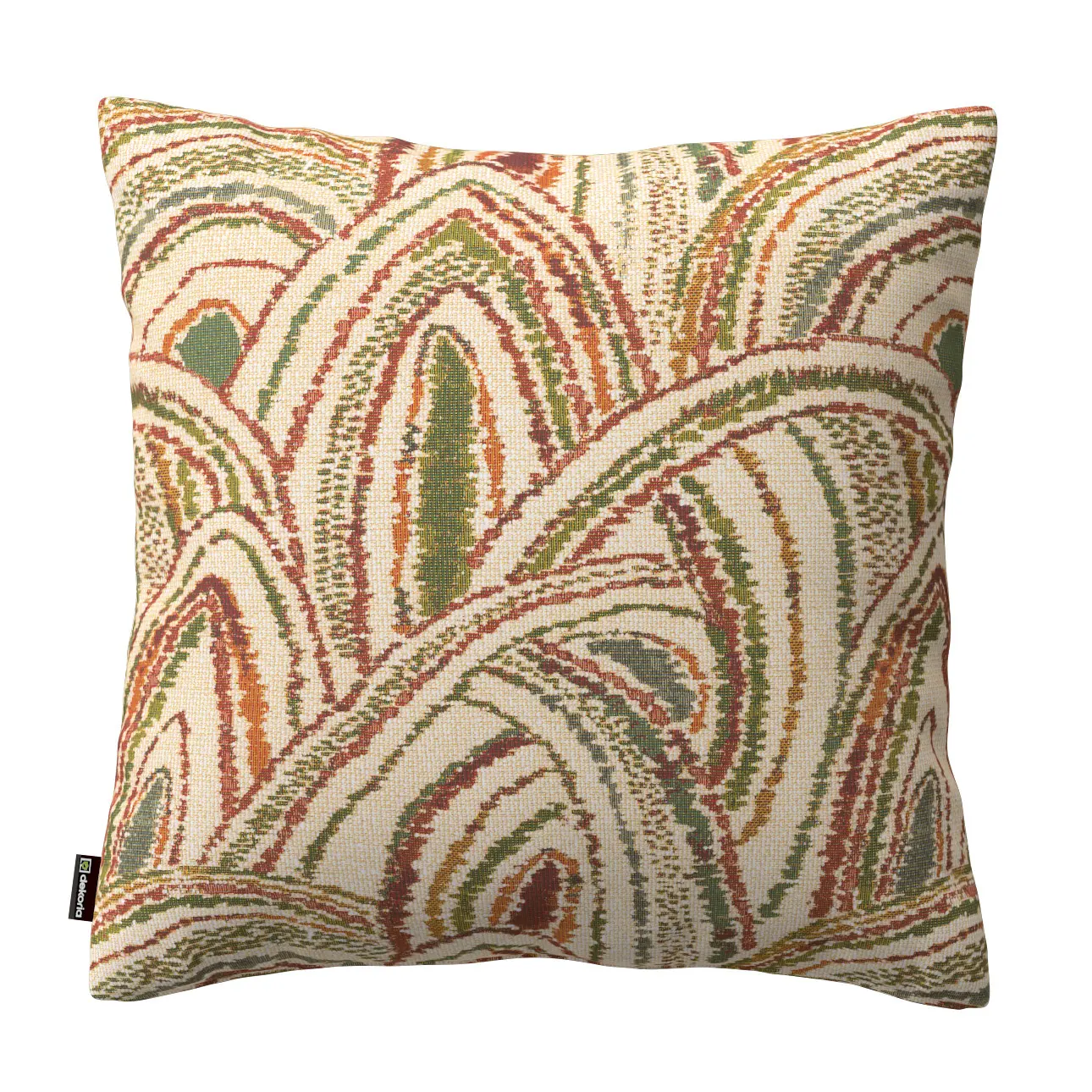 Dekoria Kinga - potah na polštář jednoduchý, červeno-zelená, 50 x 50 cm, Cosy Home, 145-32