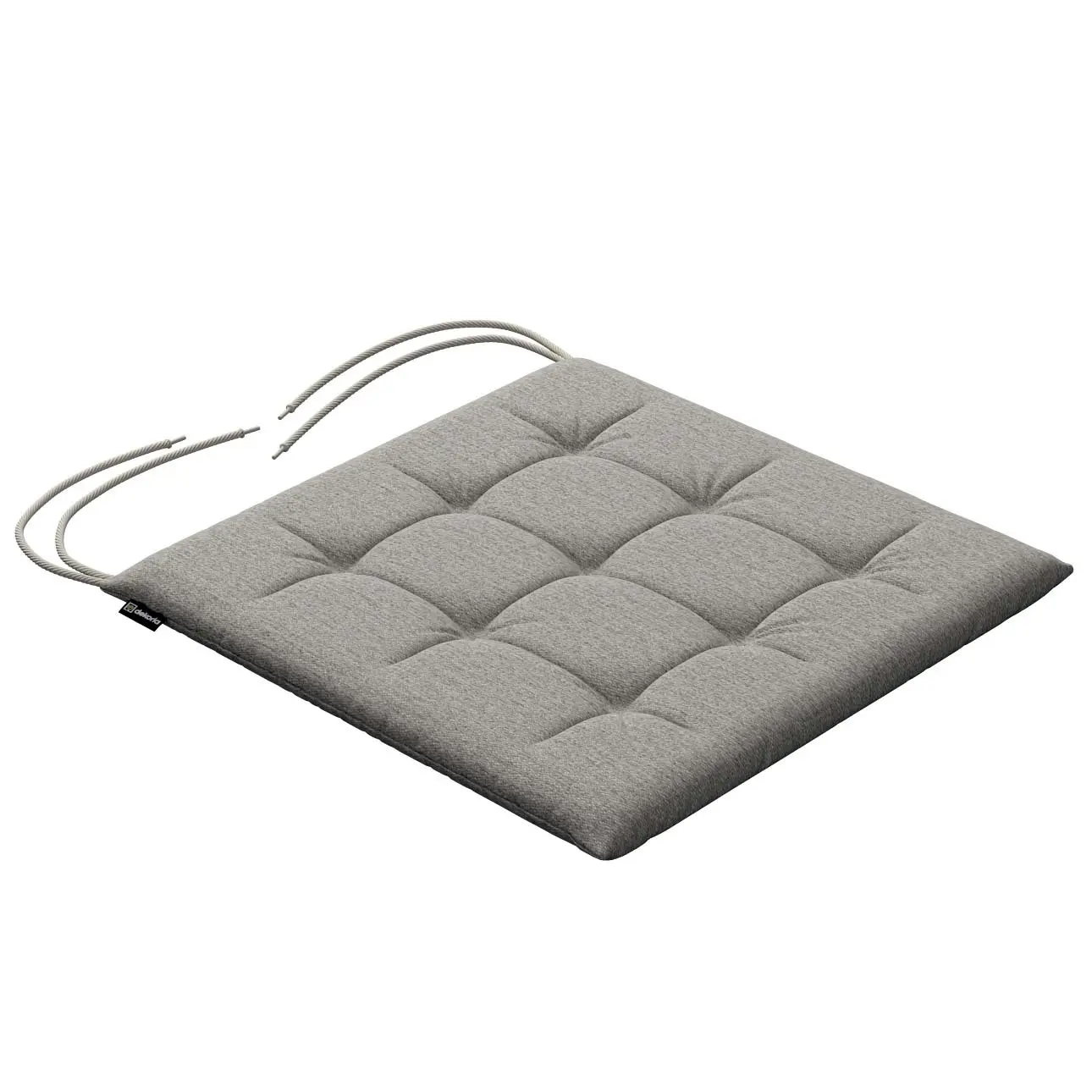 Dekoria Sedák Karel 40x40x3,5cm, chenille grise, 40 x 40 x 3,5 cm, Madrid, 161-57