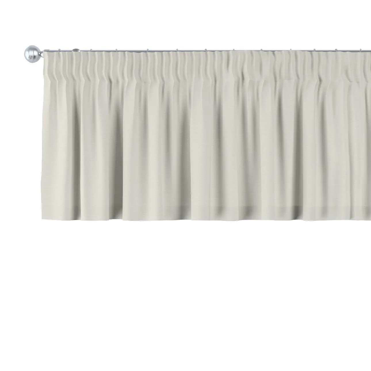 Dekoria Krátký závěs na řasící pásce, stříbrošedá, 260 x 40 cm, Cotton Panama, 702-45