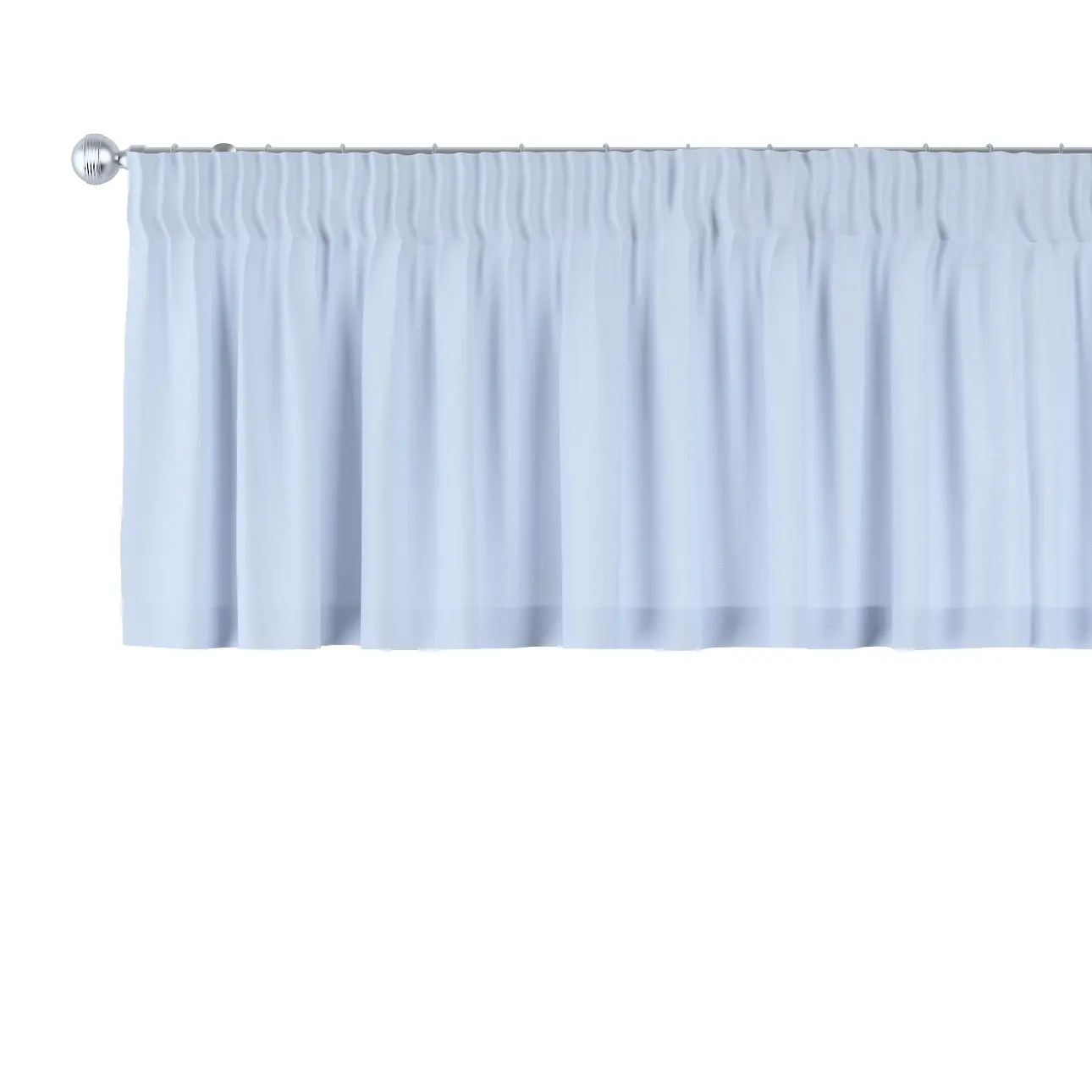 Dekoria Krátký závěs na řasící pásce, pastelová blankytná, 130 x 40 cm, Loneta, 133-35