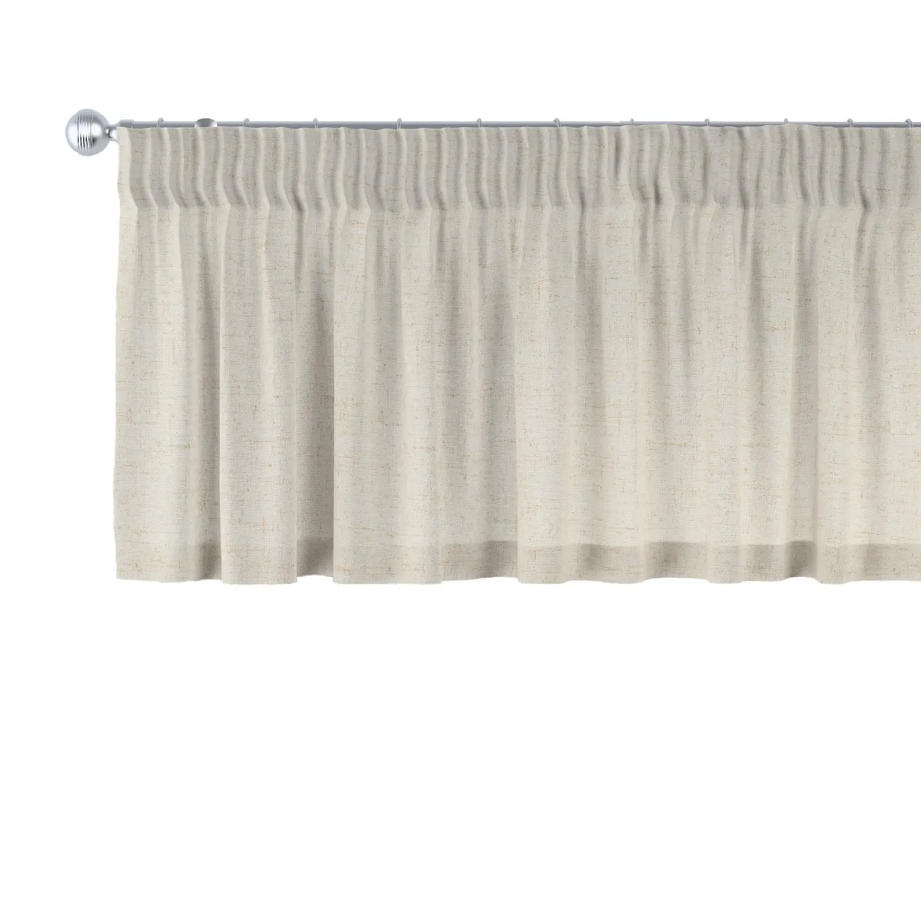 Dekoria Krátký závěs na řasící pásce, béžová, 130 x 40 cm, Natural Touch, 128-17