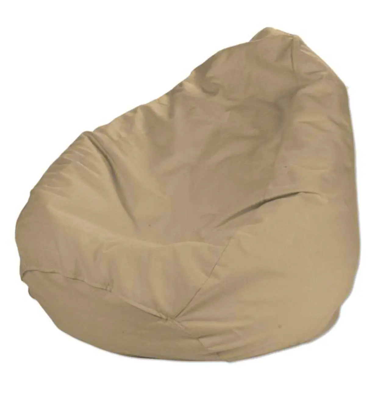 Dekoria Sedací vak s volbou látky - 3 velikosti, bílá káva, Ø80 x 115 cm, Cotton Panama, 702-47