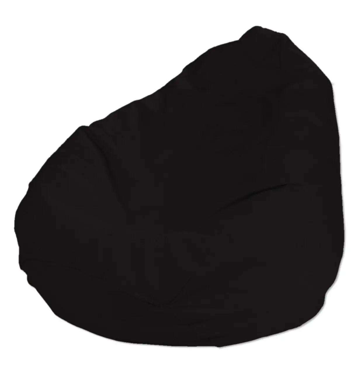 Dekoria Sedací vak s volbou látky - 3 velikosti, Black - černá, Ø60 x 105 cm, Cotton Panama, 702-50