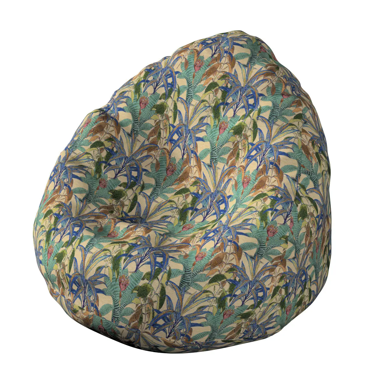 Dekoria Sedací vak s volbou látky - 3 velikosti, zelenomodrá, Ø60 x 105 cm, Intenso Premium, 144-29