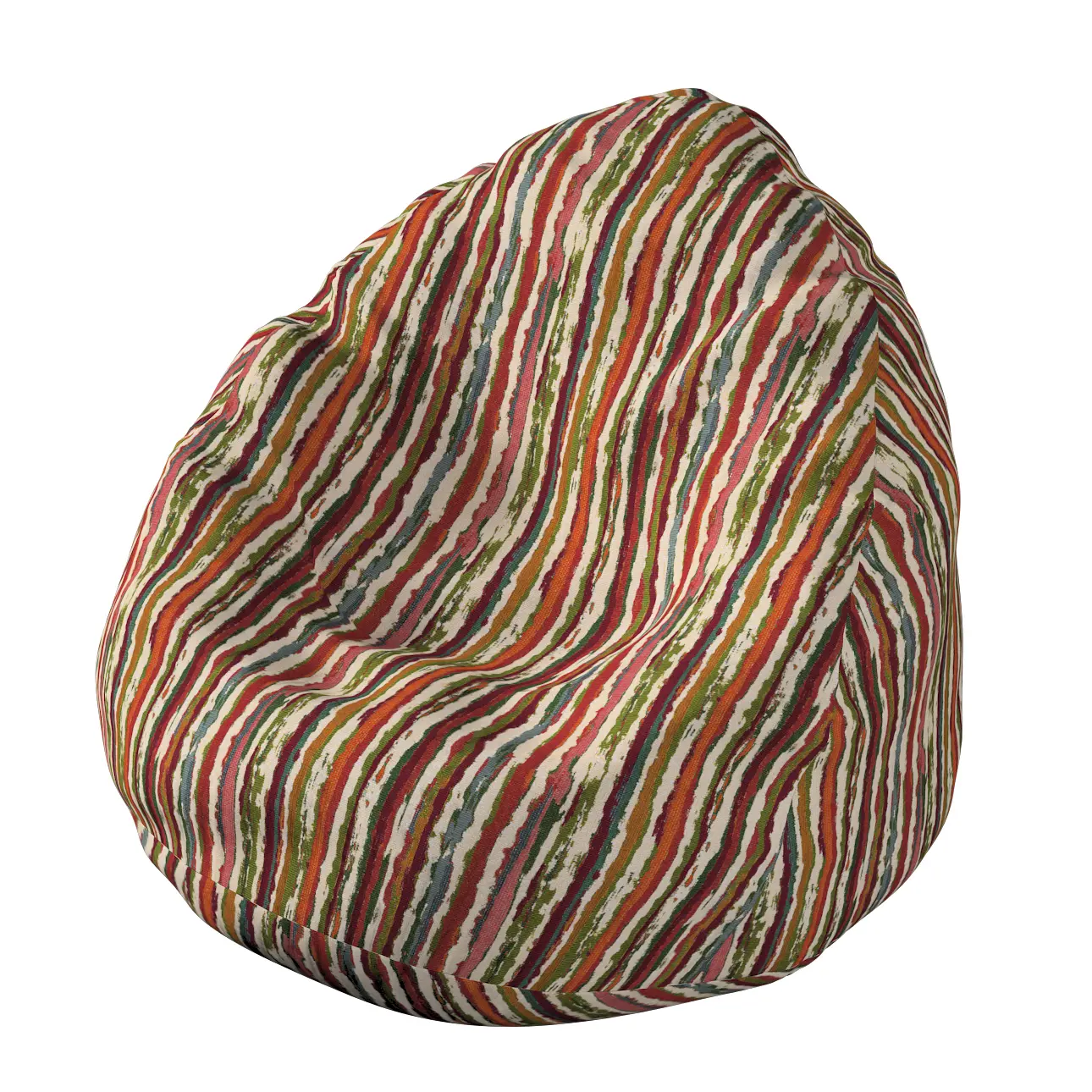 Dekoria Sedací vak s volbou látky - 3 velikosti, červeno-zelená, Ø80 x 115 cm, Cosy Home, 145-40