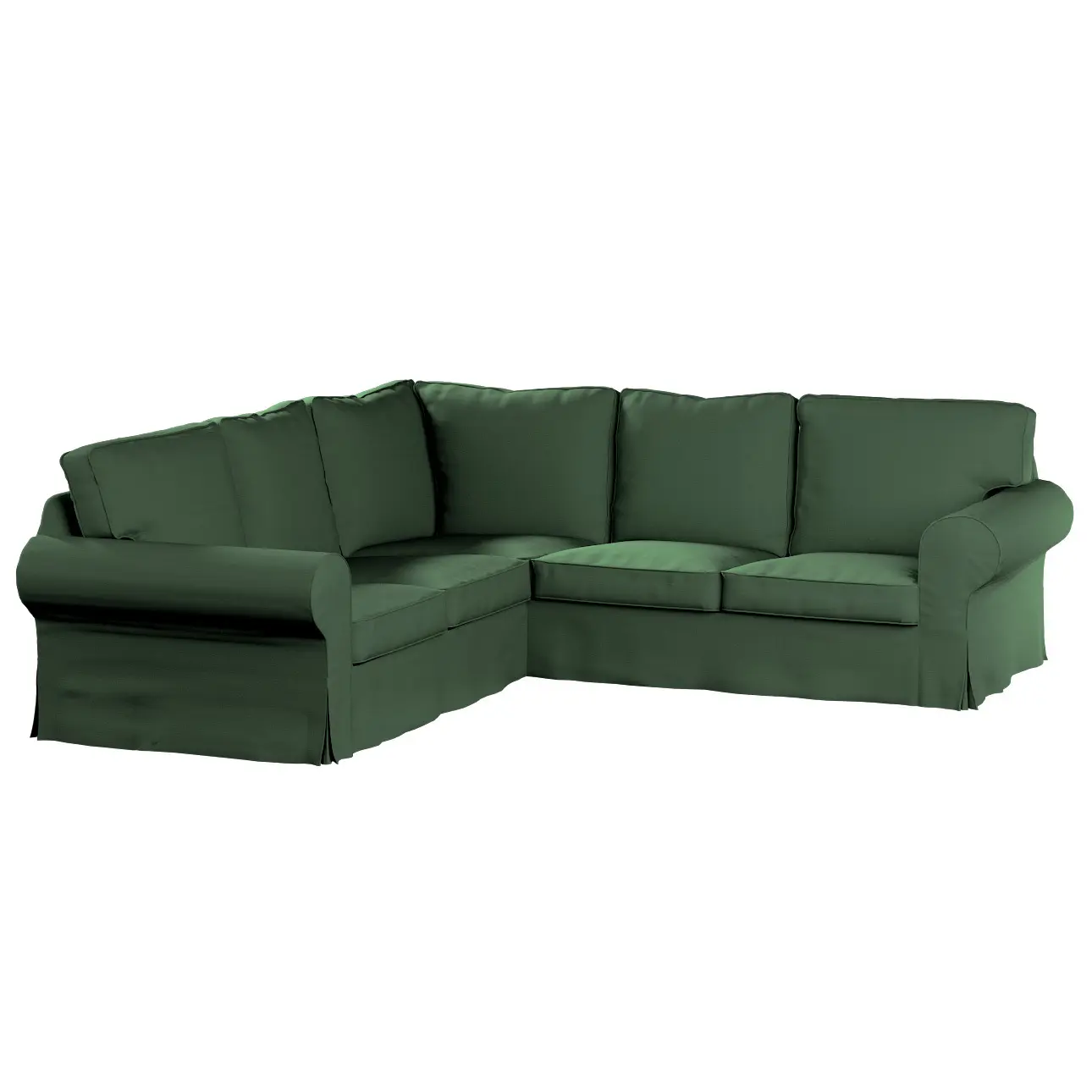 Dekoria Potah na pohovku IKEA  Ektorp rohová, Forest Green - zelená, pohovka Ektorp rohová, Cotton Panama, 702-51