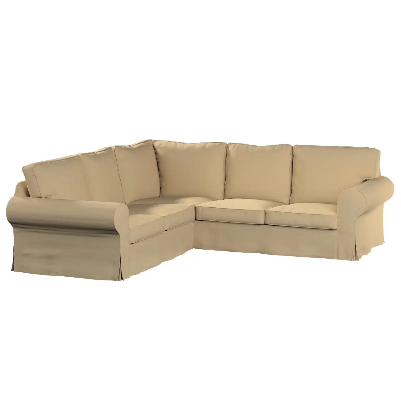 Dekoria Potah na pohovku IKEA  Ektorp rohová, bílá káva, pohovka Ektorp rohová, Cotton Panama, 702-47