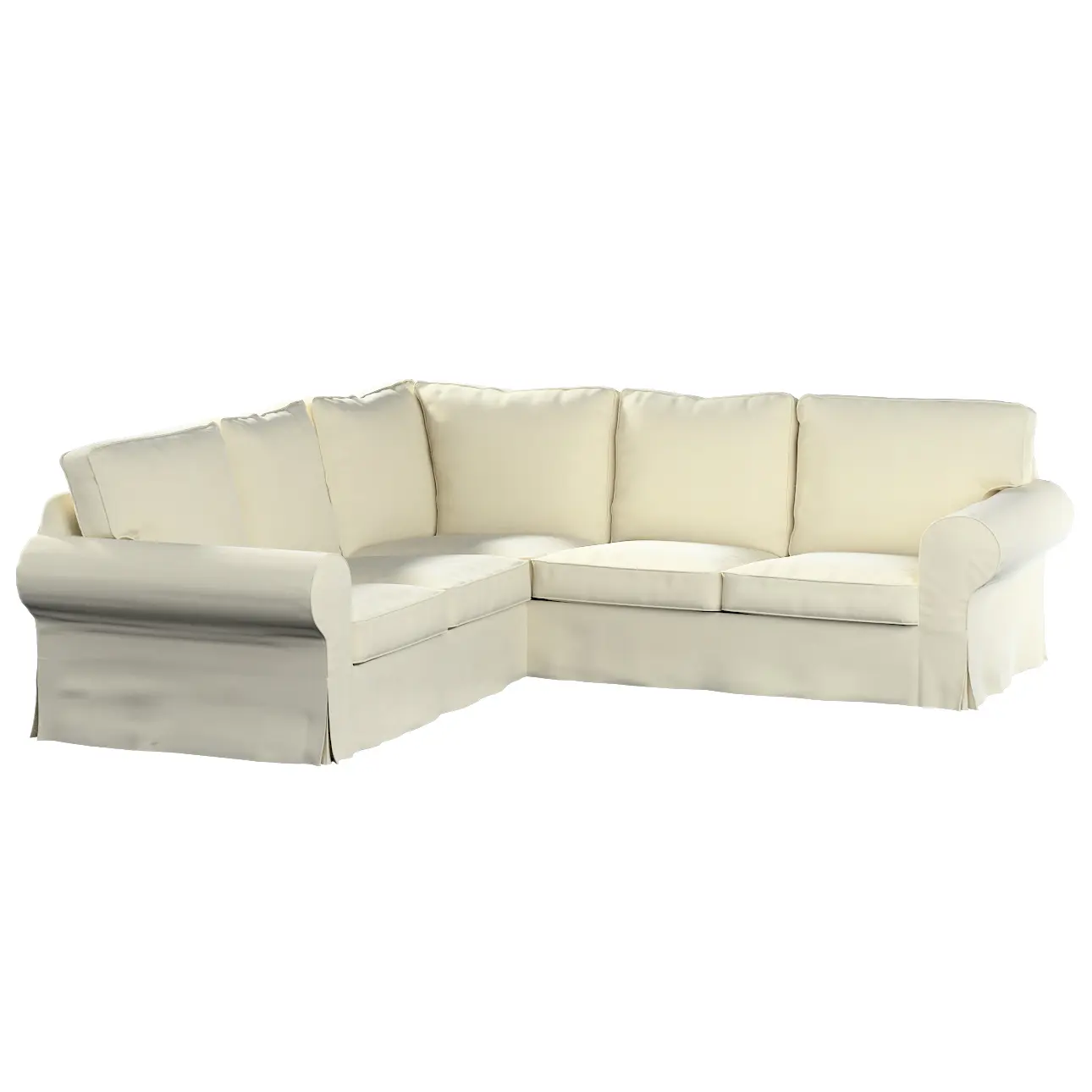 Dekoria Potah na pohovku IKEA  Ektorp rohová, smetanově bílá, pohovka Ektorp rohová, Velvet, 704-36