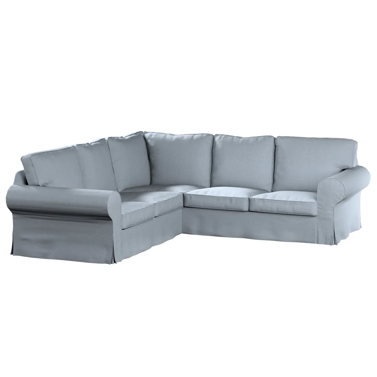 Dekoria Potah na pohovku IKEA  Ektorp rohová, jemně blankytný melanž, pohovka Ektorp rohová, Amsterdam, 704-46