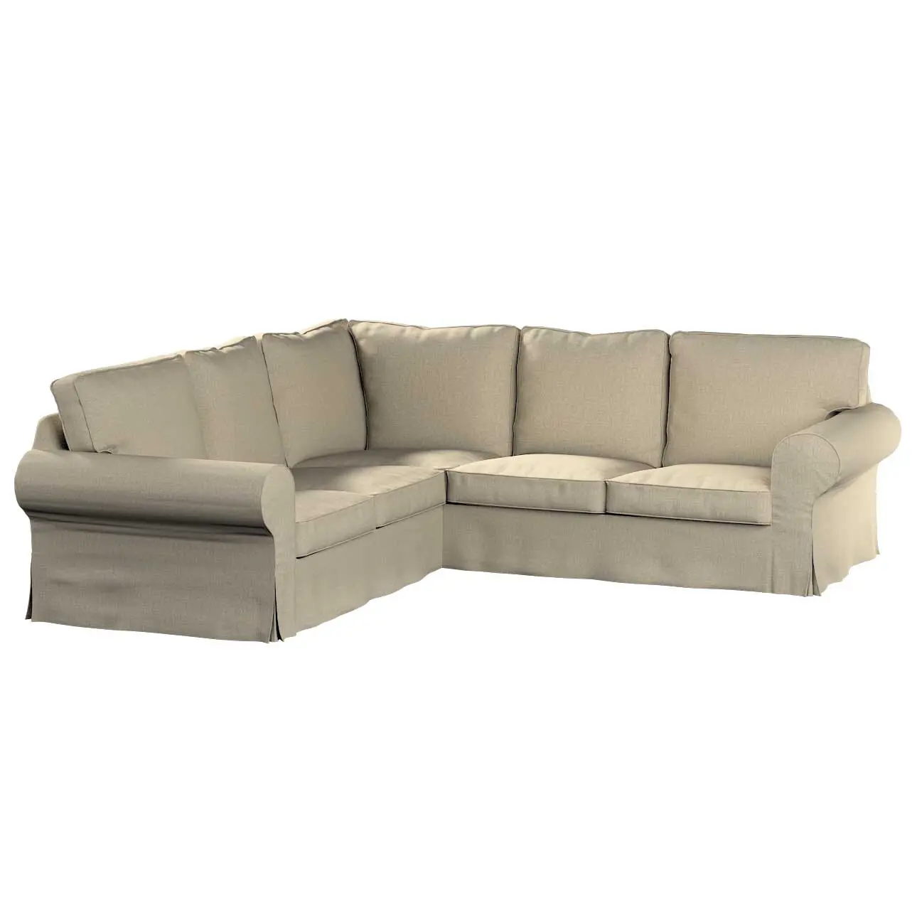 Dekoria Potah na pohovku IKEA  Ektorp rohová, šedobéžový šenil, pohovka Ektorp rohová, City, 704-80