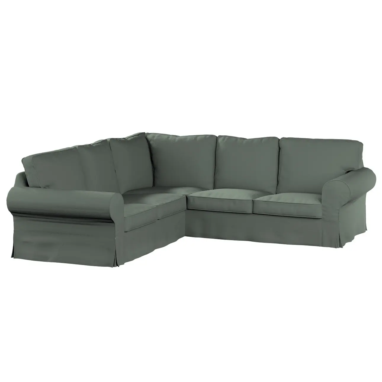 Dekoria Potah na pohovku IKEA  Ektorp rohová, zelená, pohovka Ektorp rohová, Boucle Teddy, 702-85