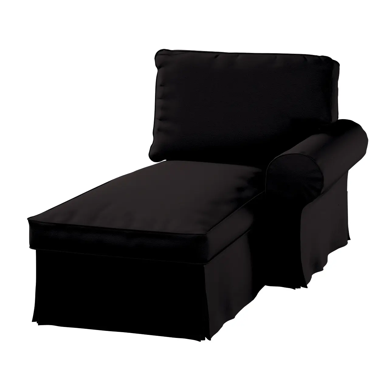 Dekoria Potah na lenošku Ektorp pravý, Black - černá, lenoška Ektorp pravá, Cotton Panama, 702-50