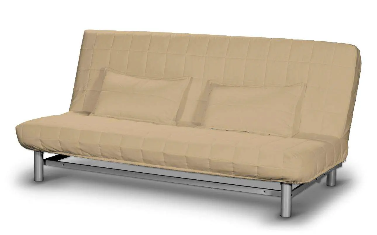 Dekoria Potah na pohovku IKEA  Beddinge krátký, bílá káva, potah na pohovku + 2 polštáře, Cotton Panama, 702-47