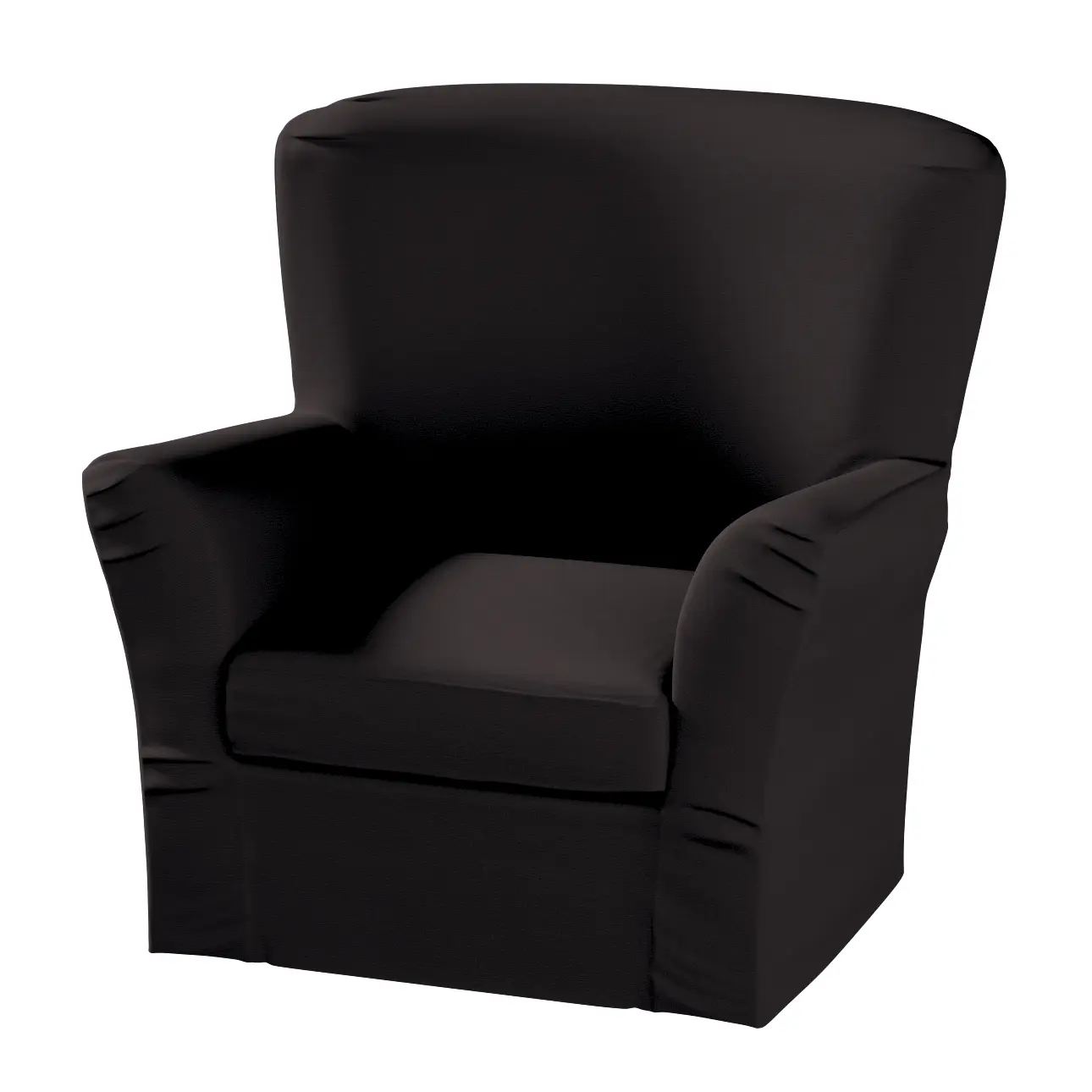 Dekoria Potah na křeslo Tomelilla vysoké provedení, se záložkami, Black - černá, kØeslo Tomelilla, Cotton Panama, 702-50