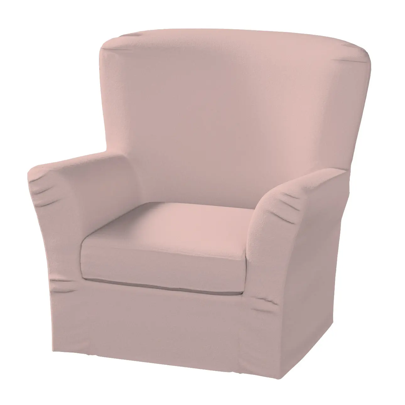 Dekoria Potah na křeslo Tomelilla vysoké provedení, se záložkami, růžová, kØeslo Tomelilla, Boucle Teddy, 702-84