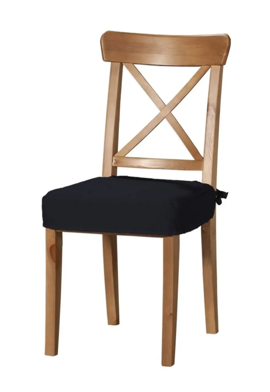 Dekoria Sedák na židli IKEA Ingolf, černá, židle Inglof, Loneta, 133-06