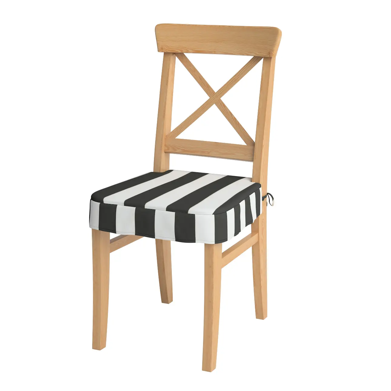 Dekoria Sedák na židli IKEA Ingolf, pruhy černo-bílé, židle Inglof, Aria, 137-53
