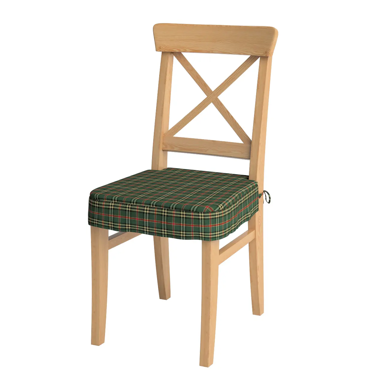 Dekoria Sedák na židli IKEA Ingolf, kostka teleno-červená, židle Inglof, Quadro, 142-69