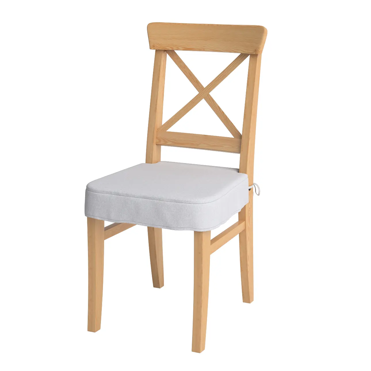 Dekoria Sedák na židli IKEA Ingolf, světle šedý melanž, židle Inglof, Amsterdam, 704-45