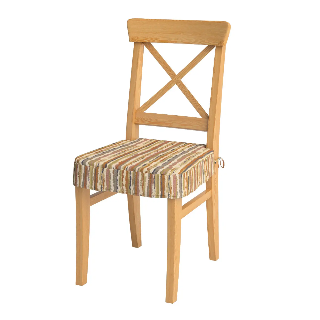 Dekoria Sedák na židli IKEA Ingolf, béžovo-olivová, židle Inglof, Cosy Home, 145-41