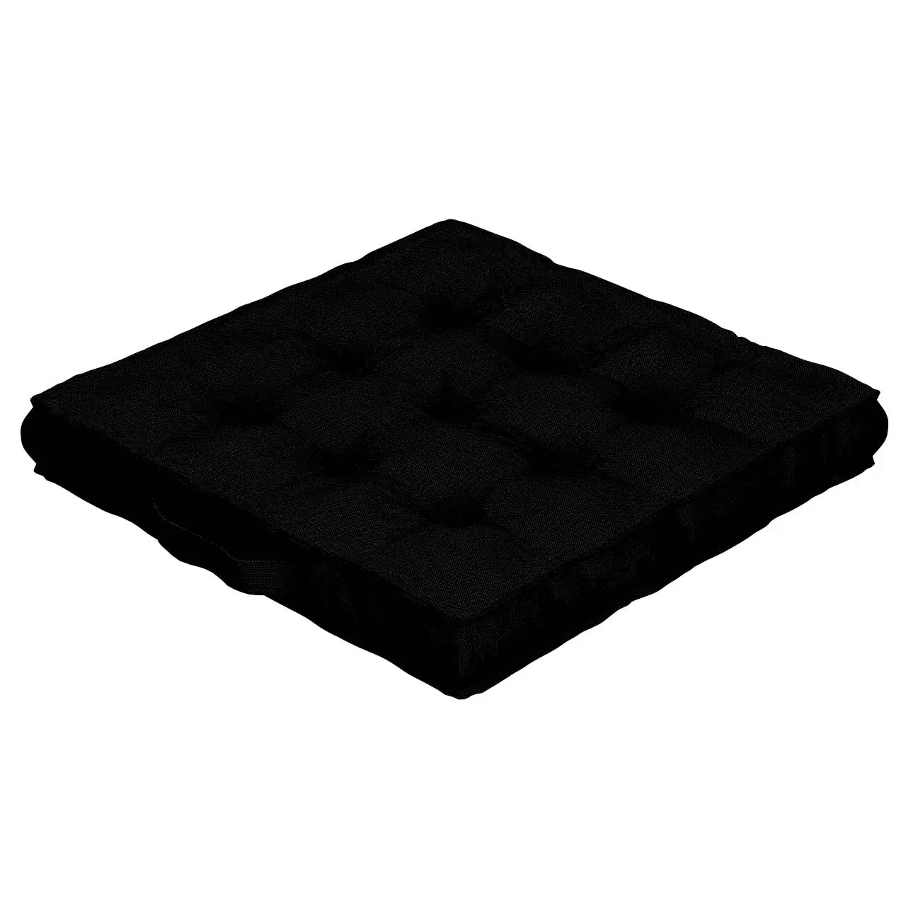 Dekoria Sedák Kuba s úchytem 40x40x6cm nebo 50x50x10cm, černá, 50 x 50 x 10 cm, Etna, 705-00