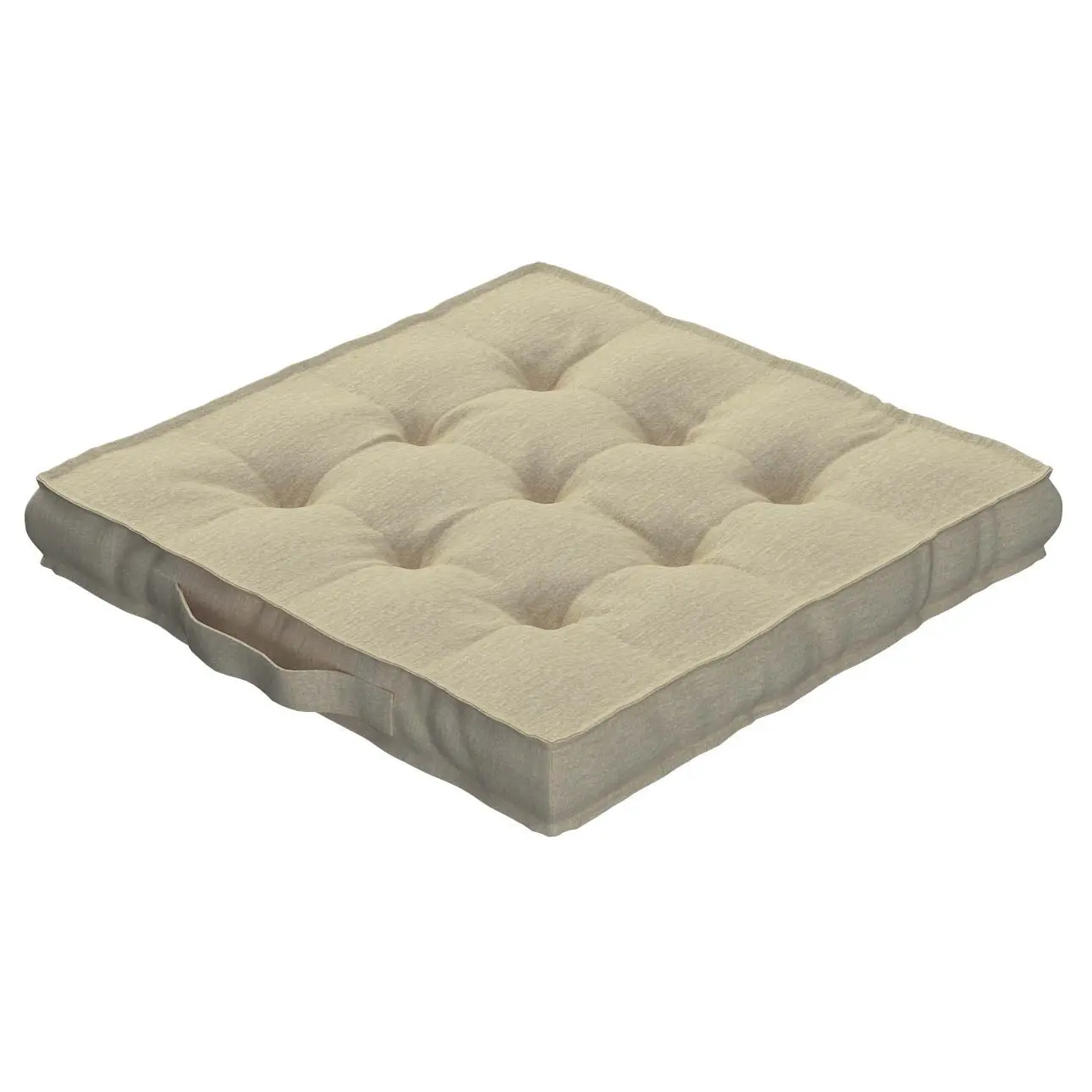 Dekoria Sedák Kuba s úchytem 40x40x6cm nebo 50x50x10cm, krémová, 50 x 50 x 10 cm, Living Plus, 161-39
