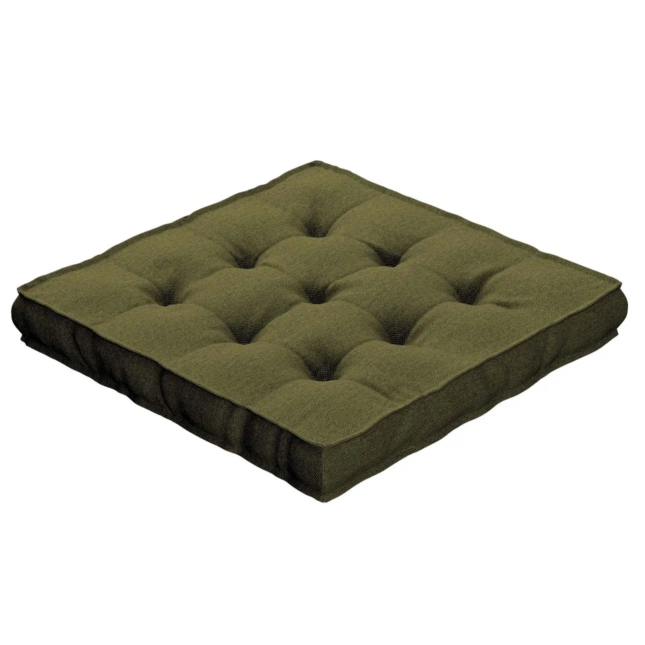 Dekoria Sedák Kuba s úchytem 40x40x6cm nebo 50x50x10cm, olivová zelená, 50 x 50 x 10 cm, Etna, 161-26