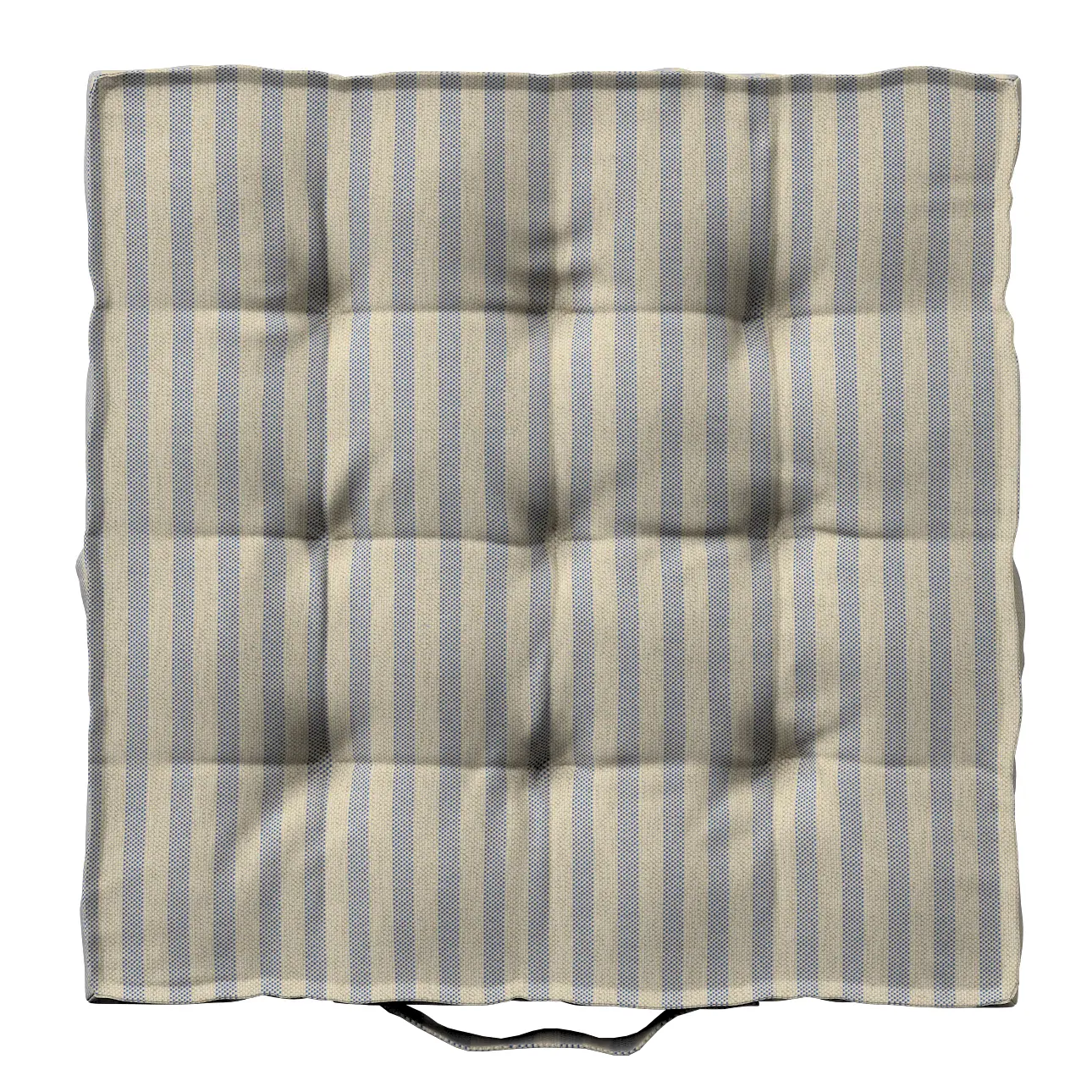 Dekoria Sedák Kuba s úchytem 40x40x6cm nebo 50x50x10cm, béžová a modrá, 40 x 40 x 6 cm, Outdoor Oasis, 703-33