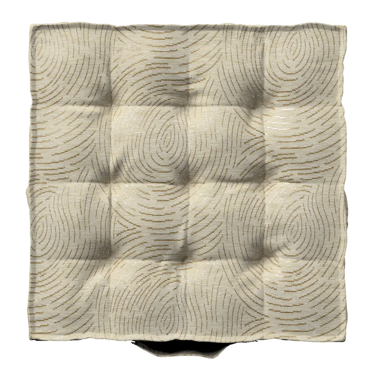 Dekoria Sedák Kuba s úchytem 40x40x6cm nebo 50x50x10cm, béžová a zlatá, 40 x 40 x 6 cm, Living Plus, 162-07