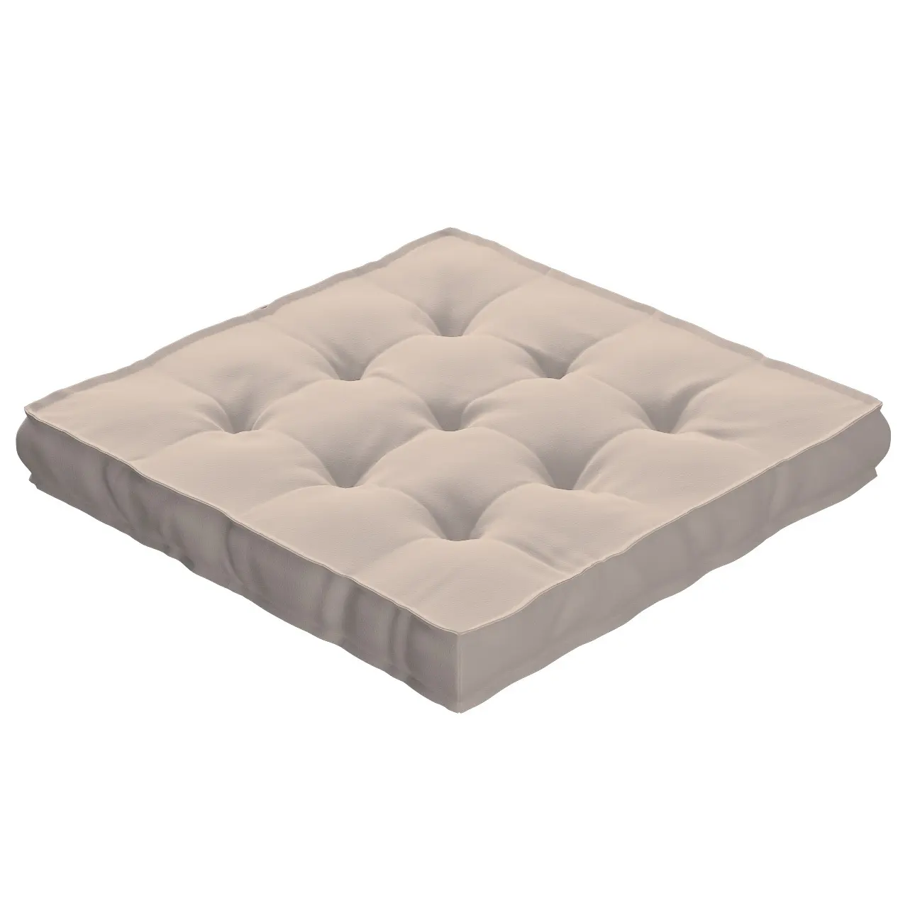 Dekoria Sedák Kuba s úchytem 40x40x6cm nebo 50x50x10cm, světle béžová, 50 x 50 x 10 cm, Crema, 144-65