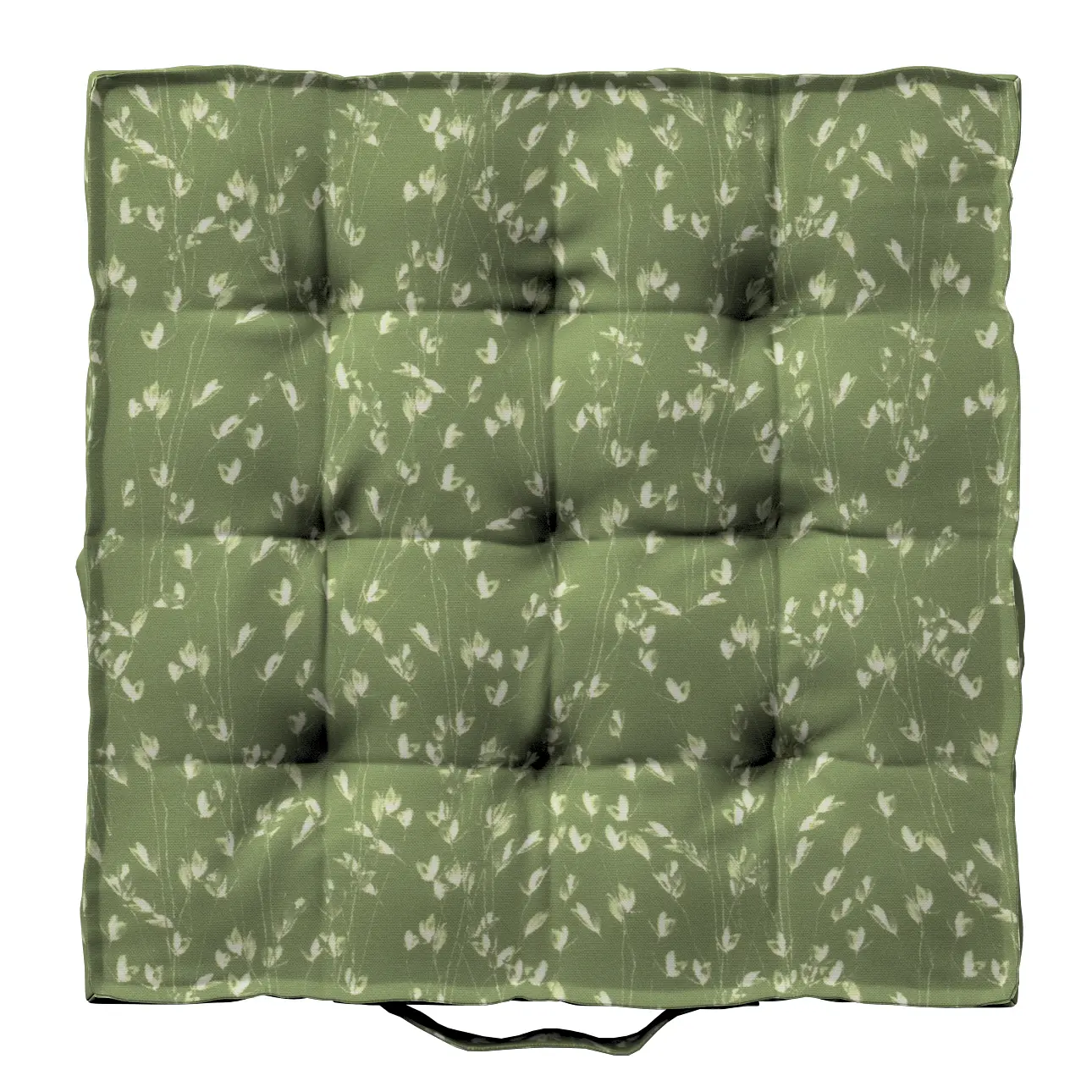 Dekoria Sedák Kuba s úchytem 40x40x6cm nebo 50x50x10cm, zelená, 40 x 40 x 6 cm, Gardenia, 144-90