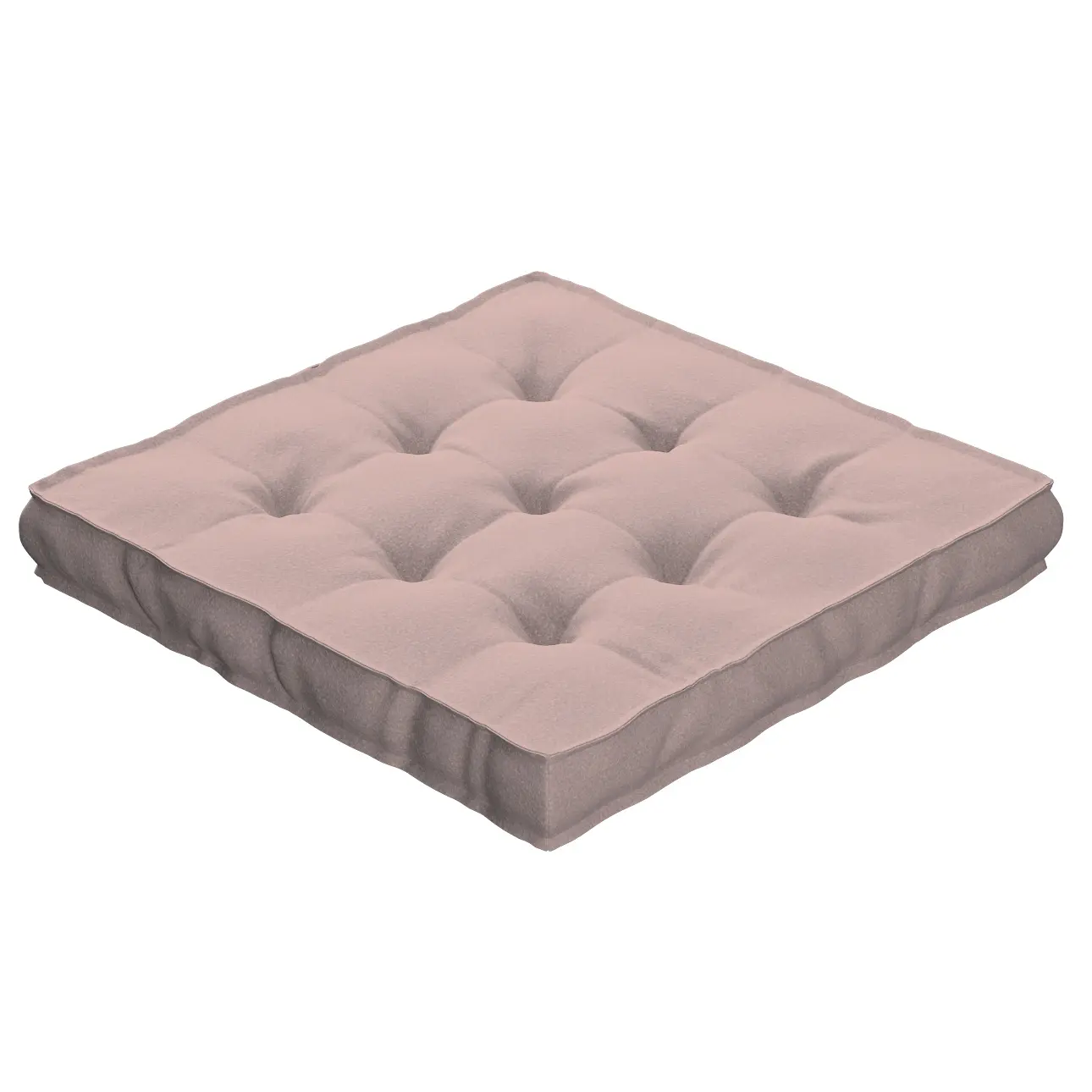 Dekoria Sedák Kuba s úchytem 40x40x6cm nebo 50x50x10cm, růžová, 50 x 50 x 10 cm, Boucle Teddy, 702-84