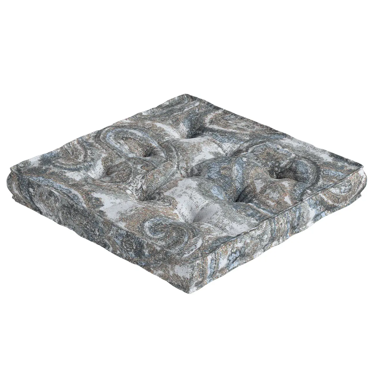 Dekoria Sedák Kuba s úchytem 40x40x6cm nebo 50x50x10cm, modro-zelená, 40 x 40 x 6 cm, Cosy Home, 145-33