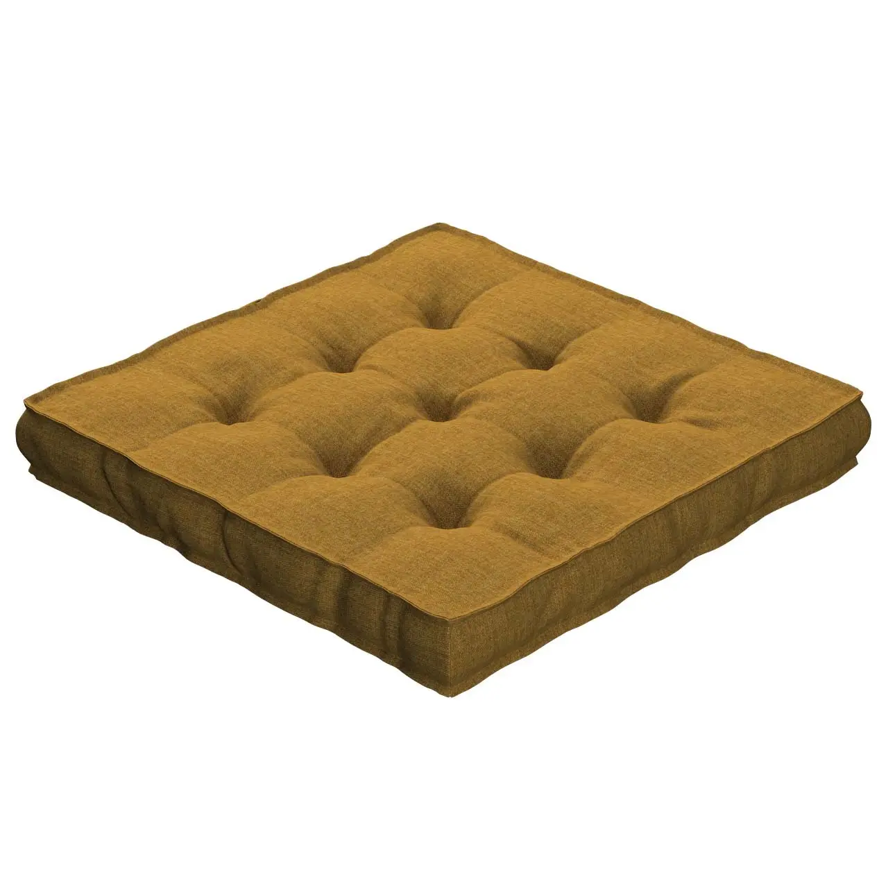 Dekoria Sedák Kuba s úchytem 40x40x6cm nebo 50x50x10cm, medový šenil, 50 x 50 x 10 cm, City, 704-82