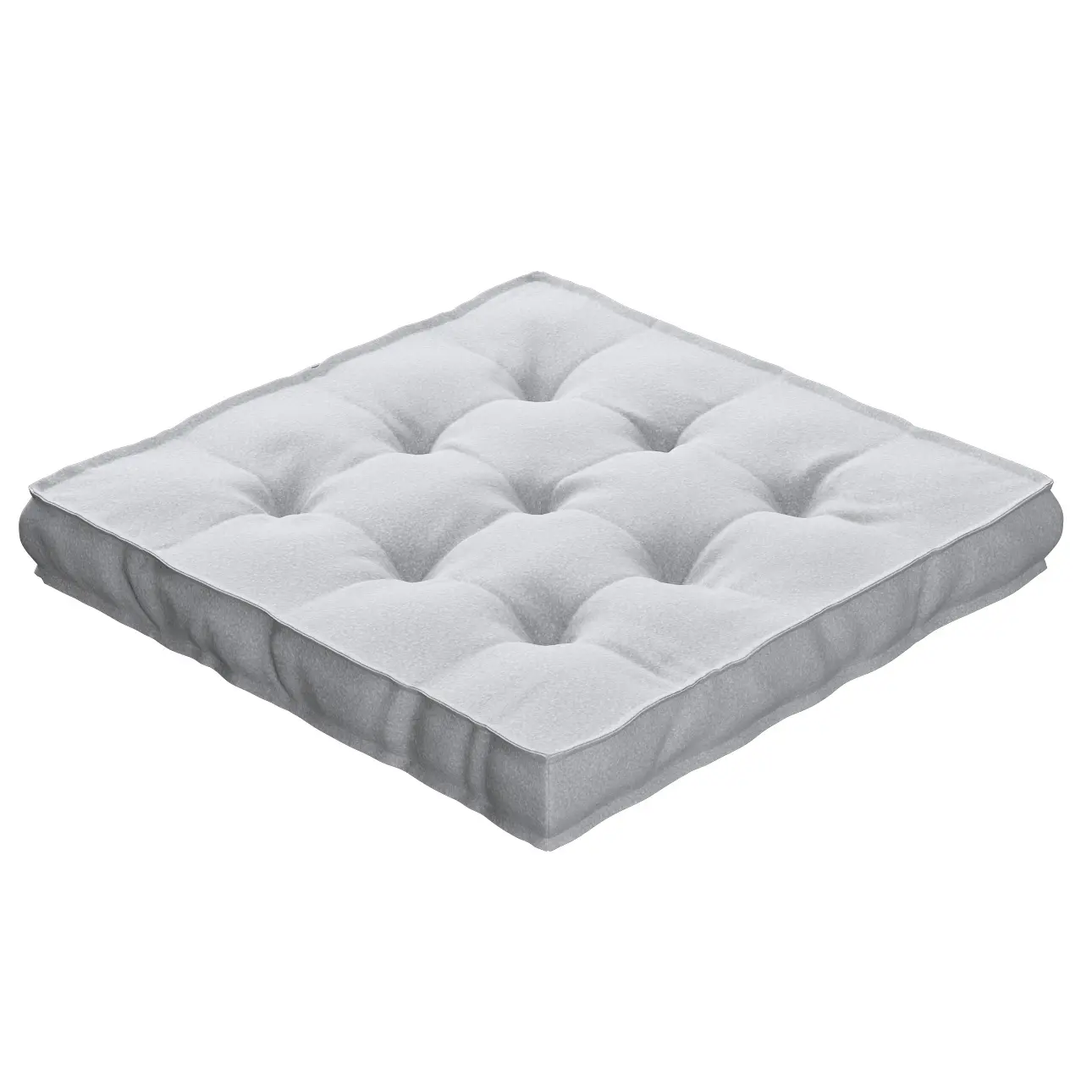 Dekoria Sedák Kuba s úchytem 40x40x6cm nebo 50x50x10cm, bílá, 50 x 50 x 10 cm, Boucle Teddy, 702-80