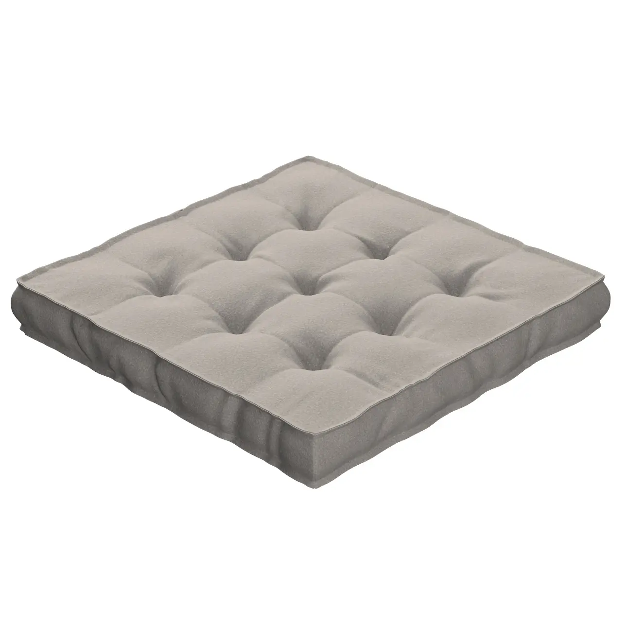 Dekoria Sedák Kuba s úchytem 40x40x6cm nebo 50x50x10cm, světle bežová, 50 x 50 x 10 cm, Boucle Teddy, 702-81