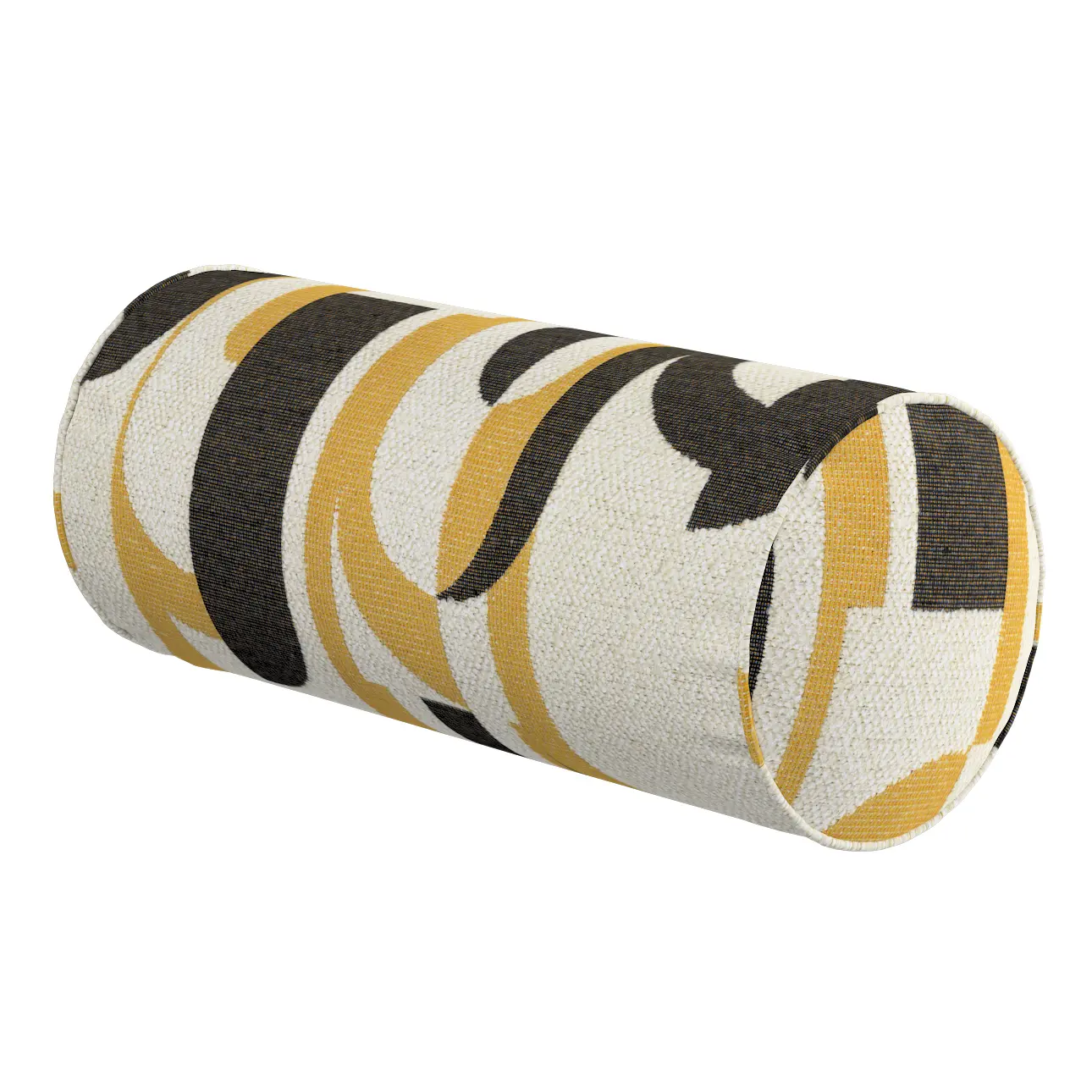 Dekoria Válec jednoduchý hladký, černá a žlutá, Ø 16 x 40 cm, Cosy Home, 145-08